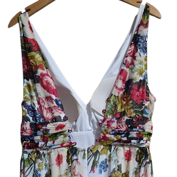 Ever Pretty Women's Size Xl Floral V-Neck Maxi Dress - Picture 7 of 7